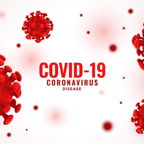 covid19 coronavirus red virus cell spread background concept